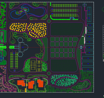 绿地CAD规划设计图，绿地CAD平面图纸下载