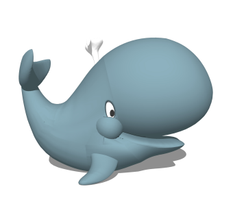 现代鲸鱼玩具草图大师模型，玩具su模型下载