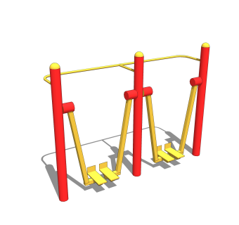 现代户外健身器材sketchup模型，户外健身器材草图大师模型下载