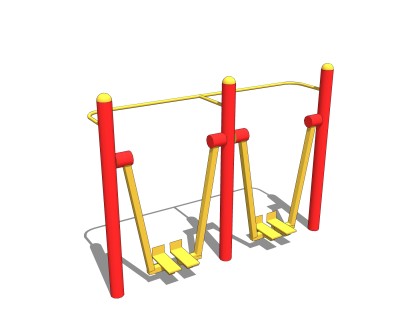 现代户外健身器材sketchup模型，户外健身器材草图大师模型下载