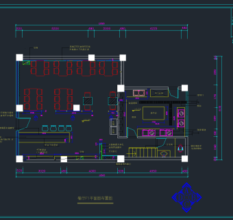 特色西餐厅CAD建筑图，西餐厅CAD图纸下载