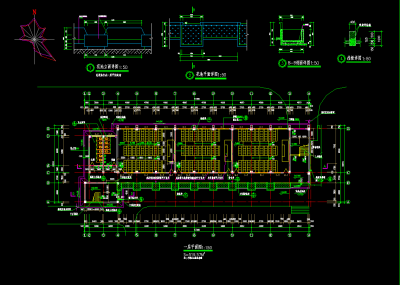 大学教学楼建筑施工图，教学楼CAD施工图纸下载