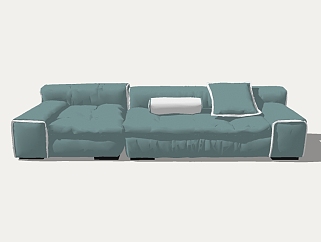现代多人沙发SU模型免费下载，沙发SU草图大师模型