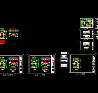 经典四合院建筑施工图，四合院CAD图纸下载