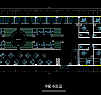 中式茶楼施工图，CAD平面布置图