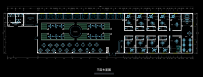 中式茶楼施工图，CAD平面布置图