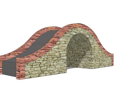 拱桥草图大师模型下载，sketchup拱桥模型分享