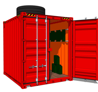 现代集装箱房屋草图大师模型，集装箱住宅su模型下载