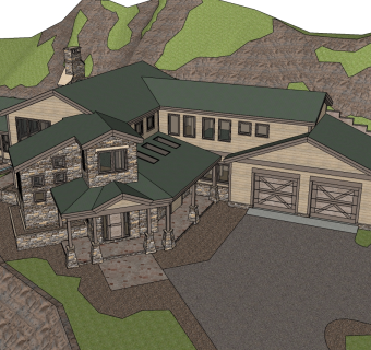 欧式别墅su模型下载、欧式别墅草图大师模型下载