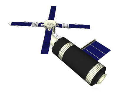 现代卫星su模型下载，卫星草图大师模型