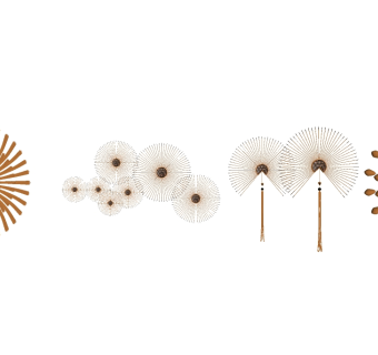 新中式金属墙饰挂件su模型下载、金属墙饰挂件草图大师模型下载