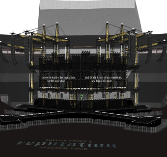 现代艺术舞台草图大师模型，舞台sketchup模型下载
