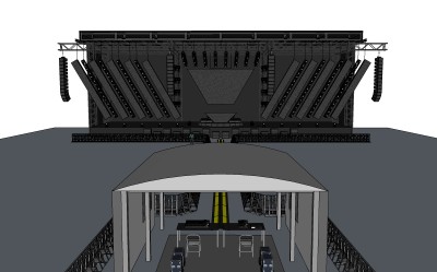 现代舞台草图大师模型，舞台SU模型下载