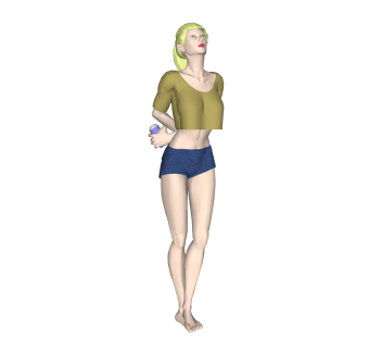 现代女士草图大师模型，人物sketchup模型下载