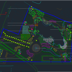 各式公园景观设计CAD平面图，公园景观CAD施工图纸下载