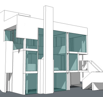 理查德·迈耶史密斯住宅草图大师模型下载、史密斯住宅su模型下载