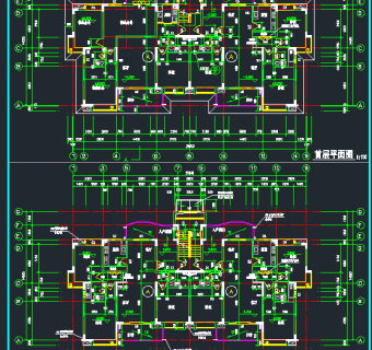 公寓建筑cad施工图、公寓建筑dwg文件下载