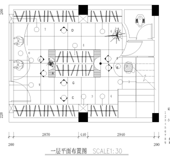 现代小服装店的设计图cad施工图图纸下载