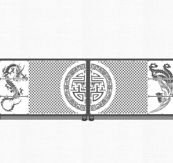 精品别墅门草图大师模型库下载