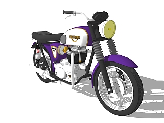 现代摩托车免费su模型，摩托车草图大师模型下载