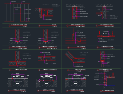 全国通用CAD节点大样剖面图大全，节点大样图纸下载