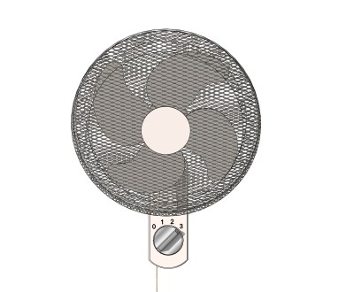  工业风电风扇 草图大师模型， 电风扇 sketchup模型下载