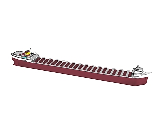 现代大型<em>货轮</em>skp模型模型，货船skb文件下载