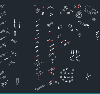 超级全的五金构件CAD图库，五金构件CAD图纸下载