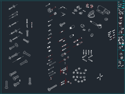 超级全的五金构件CAD图库，五金构件CAD图纸下载