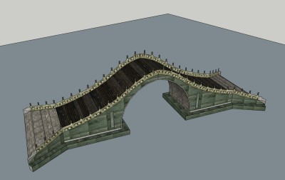 现代石桥草图大师模型，石桥sketchup模型下载