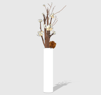 花瓶摆件草图大师模型，花瓶摆件sketchup模型下载