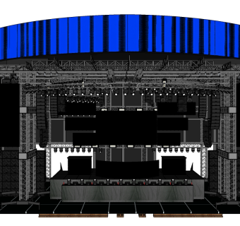 现代舞台草图大师模型，舞台SU模型下载