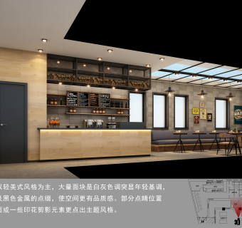 河南新村餐厅大堂立面施工图CAD图纸，餐厅cad设计图纸下载