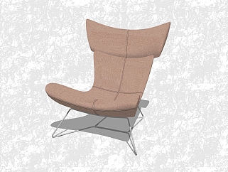 现代<em>布艺</em>休闲椅草图大师模型，创意小座椅sketchup模型...