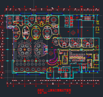 南方商城店cad施工图下载、南方商城店dwg文件下载
