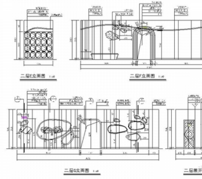 [原创]甜美可爱<a href=https://www.yitu.cn/su/5713.html target=_blank class=infotextkey>卡通</a>主题宝宝摄影室施工图立面图