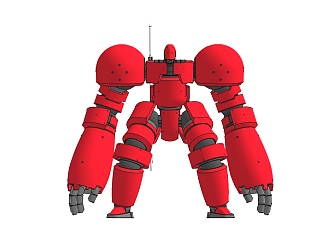 现代高达机器人sketchup模型，机器人草图大师模型下载