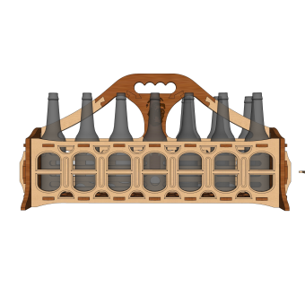 现代酒架组合草图大师模型，酒架su模型下载