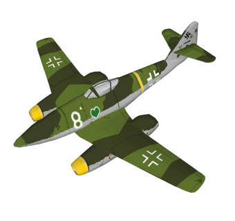 德国ME-262喷气战斗机草图大师模型，战斗机sketchup模型下载