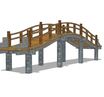 拱桥草图大师模型下载，sketchup拱桥模型分享