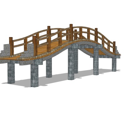 拱桥草图大师模型下载，sketchup拱桥模型分享