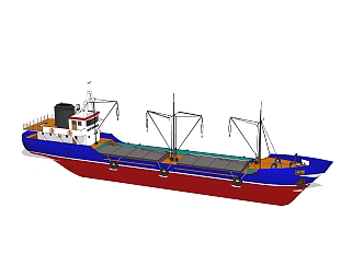 现代大型<em>货轮</em>skb文件模型，货船su模型下载
