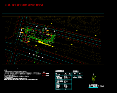 中式风格商业建筑体CAD施工图纸，商业综合体平面布置图