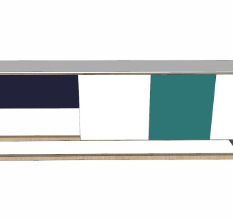 工业风电视柜草图大师模型，电视柜sketchup模型