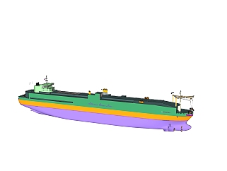 现代大型货轮sketchup模型，货船草图大师模型下载