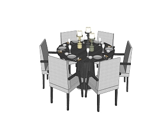 <em>现代餐桌</em>椅免费su模型，<em>现代餐桌</em>椅sketchup模型下载