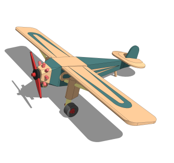 现代飞机玩具草图大师模型，玩具su模型下载