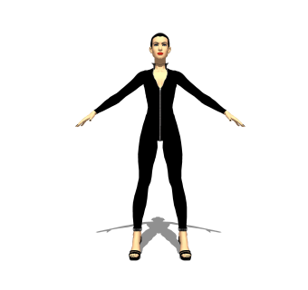 现代游戏角色su模型，游戏角色草图大师模型下载