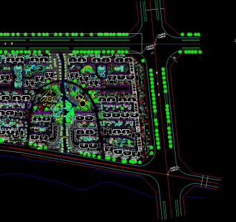 [上海]乐都路商品住宅小区规划设计方案文本CAD图纸