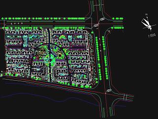 [上海]乐都路商品住宅小区规划设计方案文本CAD图纸